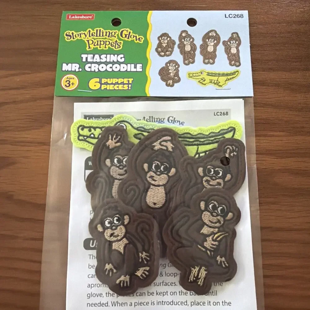 Lakeshore Storytelling Glove 5 Kits Ducks, Frogs, Red Hen, Monkeys, Farm